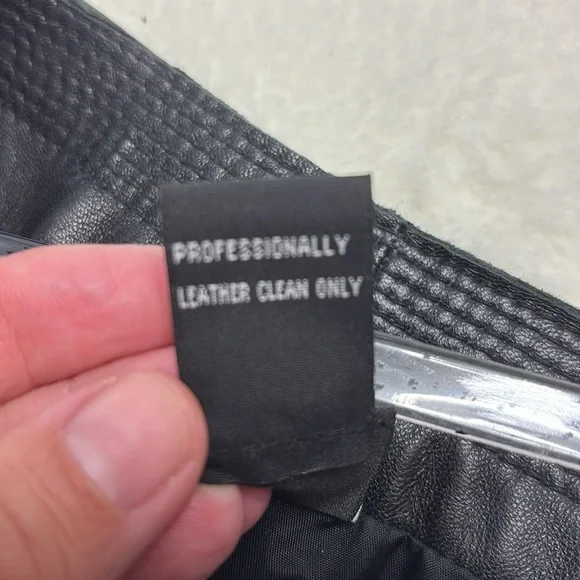 INC BLACK LEATHER SKIRT - Picture 6 of 7